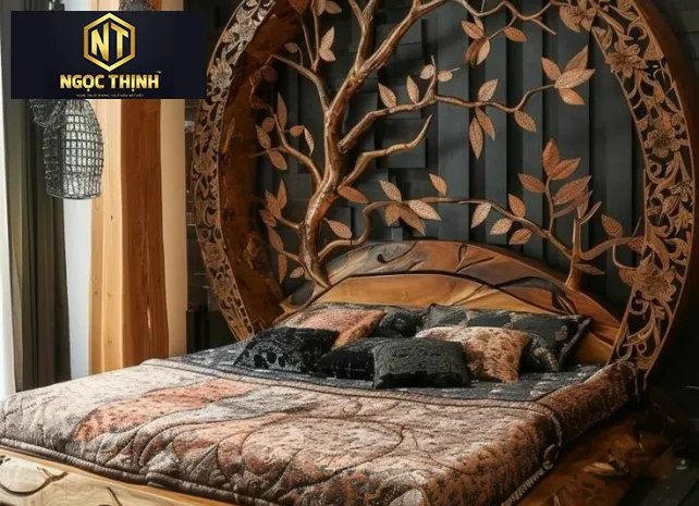 GIƯỜNG NGỦ GỖ THIẾT KẾ CAO CẤP - GNG03